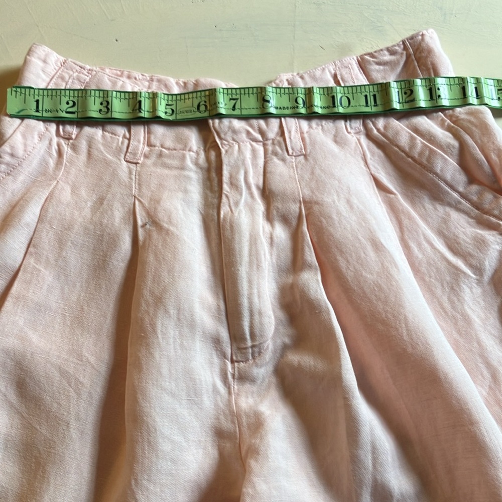 Free People Calla pleated high waist linen blend 4” shorts NWT 0 - Picture 10 of 13